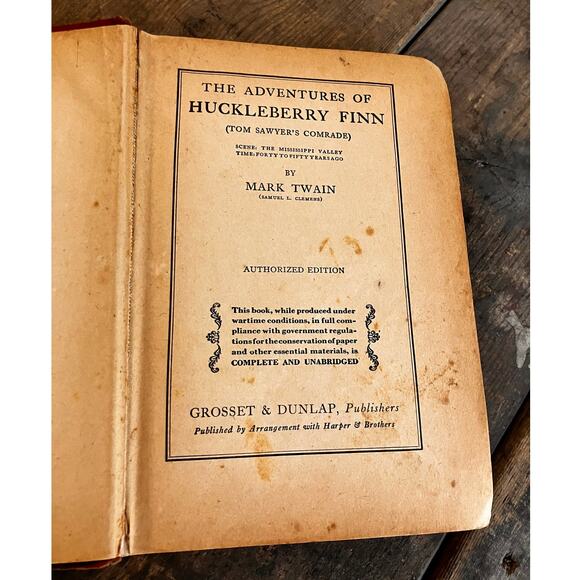 The Adventures of Huckleberry Finn Mark Twain 1918, Collectible, Hardcover - Picture 5 of 9